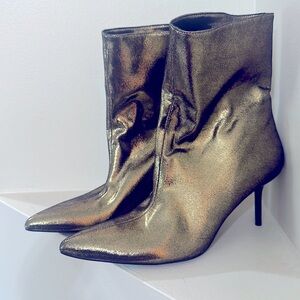 Zara midi gold boots size 37 (6.5) NWT